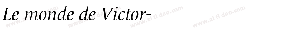 Le monde de Victor字体转换
